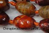 CAG5802 15 inches 15*20mm faceted rice fire crackle agate beads