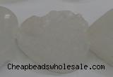 CAG5982 15.5 inches 30mm heart white agate gemstone beads