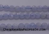 CAG5995 15.5 inches 4mm faceted round blue lace agate beads