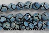 CAG6161 15 inches 10mm faceted round tibetan agate gemstone beads