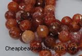 CAG621 15.5 inches 10mm faceted round natural fire agate beads