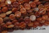 CAG629 15.5 inches 8mm coin natural fire agate beads wholesale