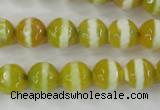 CAG6355 15 inches 10mm faceted round tibetan agate gemstone beads