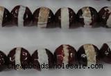 CAG6362 15 inches 8mm faceted round tibetan agate gemstone beads