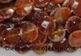 CAG637 15.5 inches 12mm faceted coin natural fire agate beads