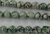 CAG6409 15 inches 8mm faceted round tibetan agate gemstone beads