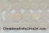 CAG6502 15.5 inches 8mm round Brazilian white agate beads