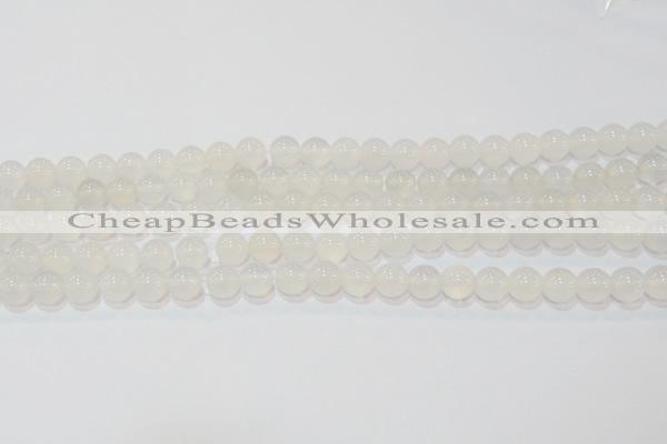 CAG6502 15.5 inches 8mm round Brazilian white agate beads