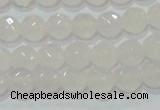 CAG6512 15.5 inches 8mm faceted round Brazilian white agate beads