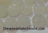 CAG6516 15.5 inches 16mm faceted round Brazilian white agate beads