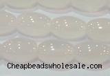 CAG6526 15.5 inches 10*14mm rice Brazilian white agate beads