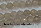 CAG6536 15.5 inches 6mm faceted round Brazilian grey agate beads