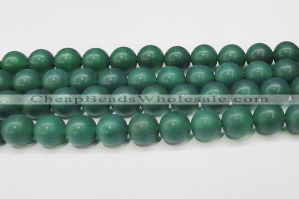 CAG6573 15.5 inches 16mm round matte green agate beads wholesale