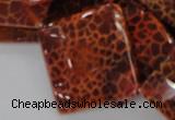 CAG658 15.5 inches 30*30mm faceted rhombic natural fire agate beads