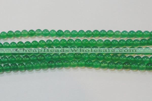 CAG6604 15.5 inches 6mm round green agate gemstone beads