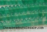 CAG6620 15.5 inches 3*6mm rondelle green agate gemstone beads