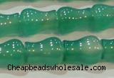 CAG6626 15.5 inches 9*11mm vase-shaped green agate gemstone beads