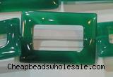 CAG6644 15.5 inches 25*35mm rectangle green agate gemstone beads