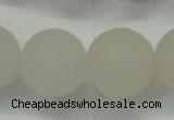 CAG6684 15 inches 16mm round white pilates agate beads