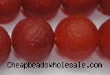 CAG6703 15 inches 14mm round red pilates agate beads