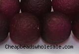 CAG6716 15 inches 20mm round plum pilates agate beads