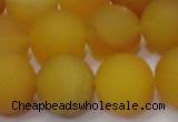 CAG6721 15 inches 10mm round yellow pilates agate beads