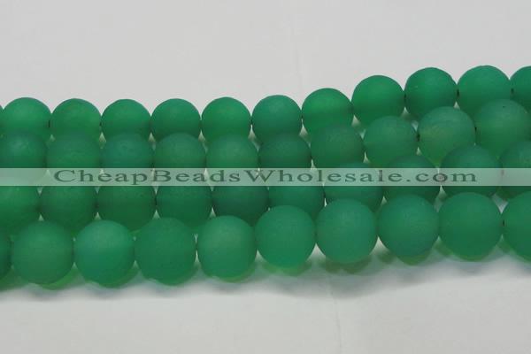 CAG6736 15 inches 20mm round green pilates agate beads