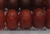 CAG6750 15 inches 10*14mm rondelle red pilates agate beads