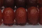 CAG6751 15 inches 12*16mm rondelle red pilates agate beads