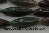 CAG6830 15.5 inches 10*30mm rice Indian agate beads wholesale