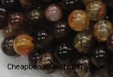 CAG703 15.5 inches 10mm round dragon veins agate beads wholesale