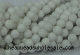 CAG704 15.5 inches 4mm round white agate gemstone beads wholesale