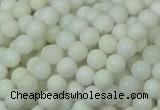 CAG705 15.5 inches 6mm round white agate gemstone beads wholesale