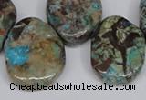 CAG7071 Top drilled 20*30mm - 25*35mm freeform ocean agate beads