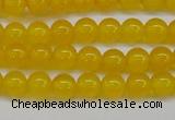 CAG7101 15.5 inches 6mm round yellow agate gemstone beads