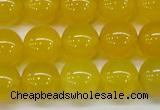 CAG7105 15.5 inches 14mm round yellow agate gemstone beads