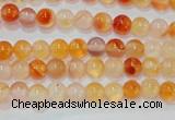 CAG7130 15.5 inches 4mm round red agate gemstone beads