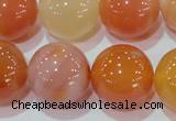 CAG7138 15.5 inches 20mm round red agate gemstone beads