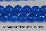 CAG7160 15.5 inches 8mm round blue agate gemstone beads