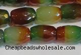 CAG7180 15.5 inches 12*16mm drum rainbow agate gemstone beads