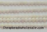 CAG7181 15.5 inches 3mm round white agate gemstone beads