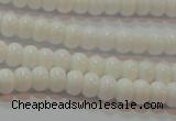 CAG7190 15.5 inches 4*6mm rondelle white agate gemstone beads