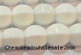 CAG7214 15.5 inches 12*12mm pumpkin white agate gemstone beads