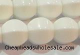 CAG7215 15.5 inches 14*14mm pumpkin white agate gemstone beads