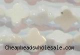 CAG7218 15.5 inches 12*12mm flower white agate gemstone beads