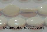 CAG7230 15.5 inches 13*18mm marquise white agate gemstone beads