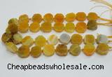 CAG7356 15.5 inches 18*20mm - 20*22mm octagonal dragon veins agate beads