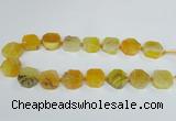 CAG7392 15.5 inches 22*25mm freeform dragon veins agate beads