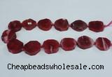 CAG7398 15.5 inches 25*25mm - 30*35mm freeform dragon veins agate beads