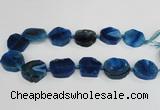 CAG7400 15.5 inches 25*25mm - 30*35mm freeform dragon veins agate beads